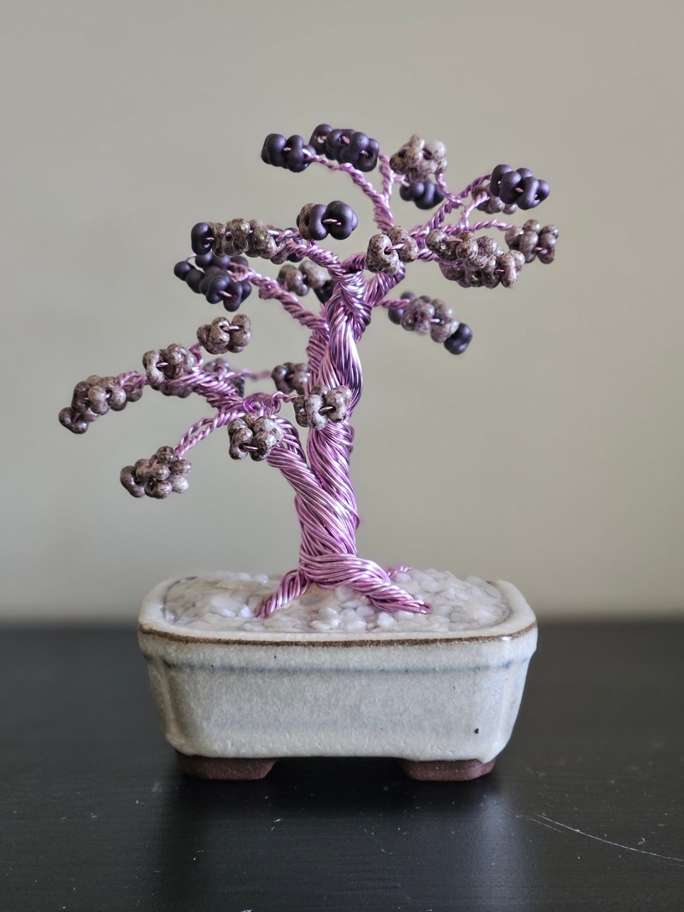Drahtbonsai Rosa